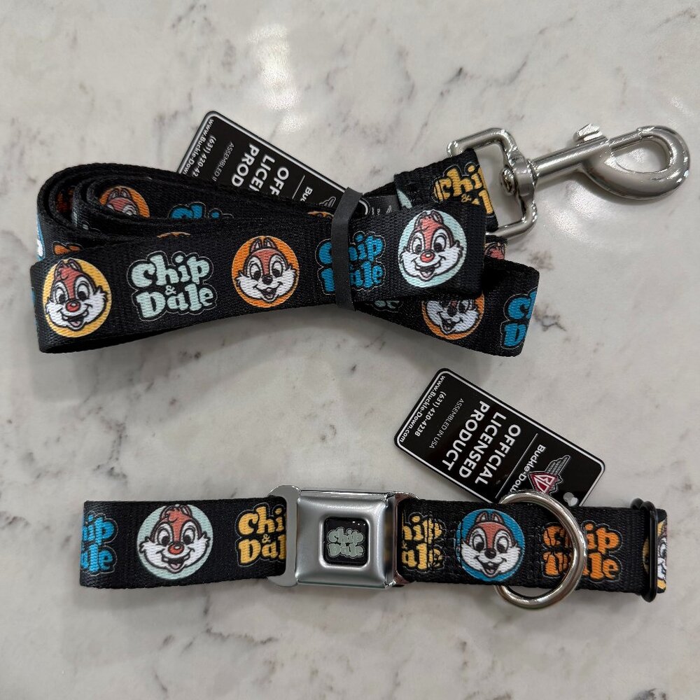 Disney Chip n Dale Dog Collar and Leash